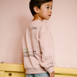 Sweater oversized backprint DAILY7 pale mauve (920066)