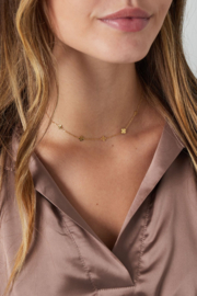 Ketting roestvrijstaal flower power zilver