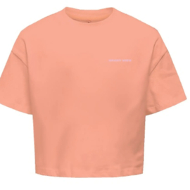 Kort shirt ONLY Vacay salmon