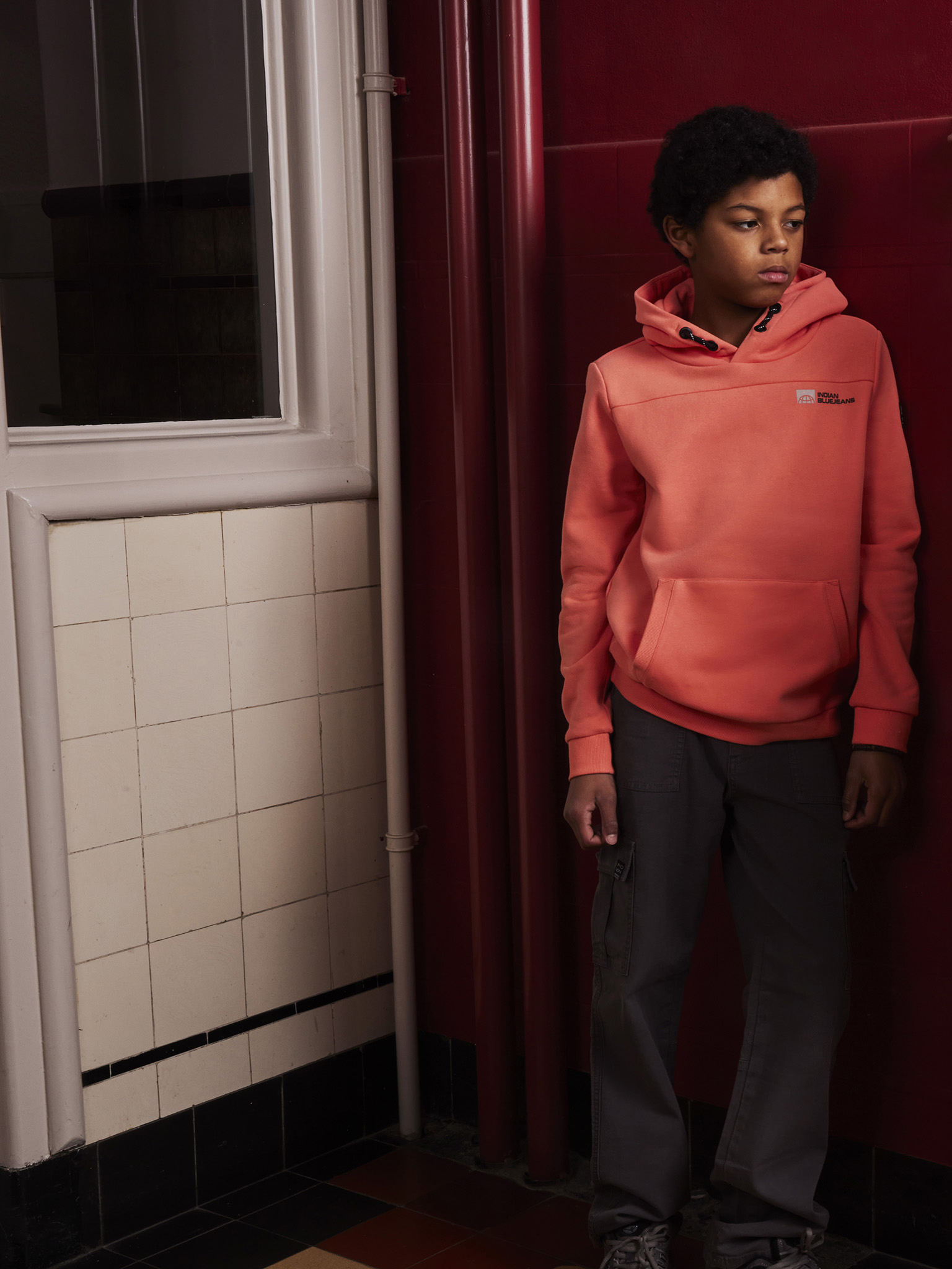 Hoodie IBJ boys peach echo 960444