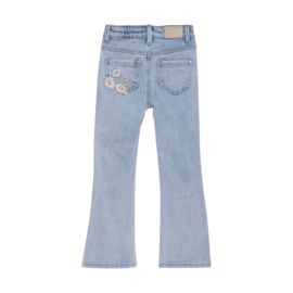 Flared embroideries jeans DAILY7 medium denim (930111)