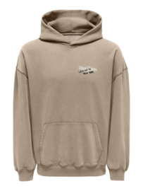 Hoodie ONLY&SONS Ramon beige