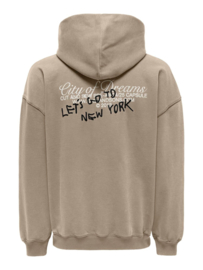 Hoodie ONLY&SONS Ramon beige