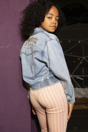 Denim jacket embroidery IBJ light blue denim (970108)