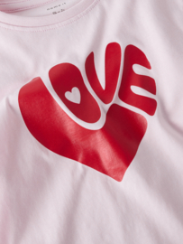 Shirt NAME IT girls Love cradle pink