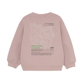 Sweater oversized backprint DAILY7 pale mauve (920066)
