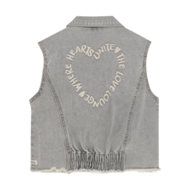 Denim sleeveless jacket DAILY7 light grey denim (930070)