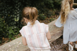 Blouse LEVV miep aop taupe stripe