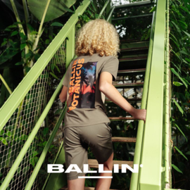 Shirt BALLIN junior golden hour dark army