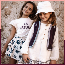Shirt TOPITM Dina white cap grey