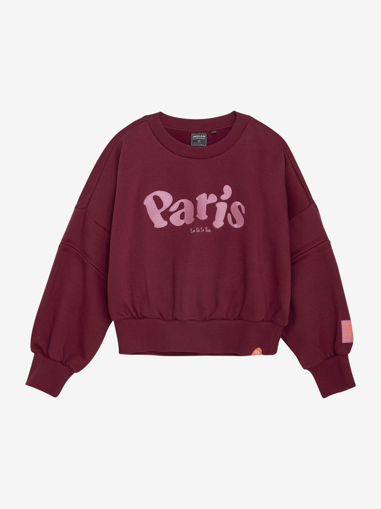 Sweater IBJ girls red plum 970327
