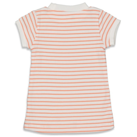 Pyjama FEETJE limited wafel streep nachthemd terra pink