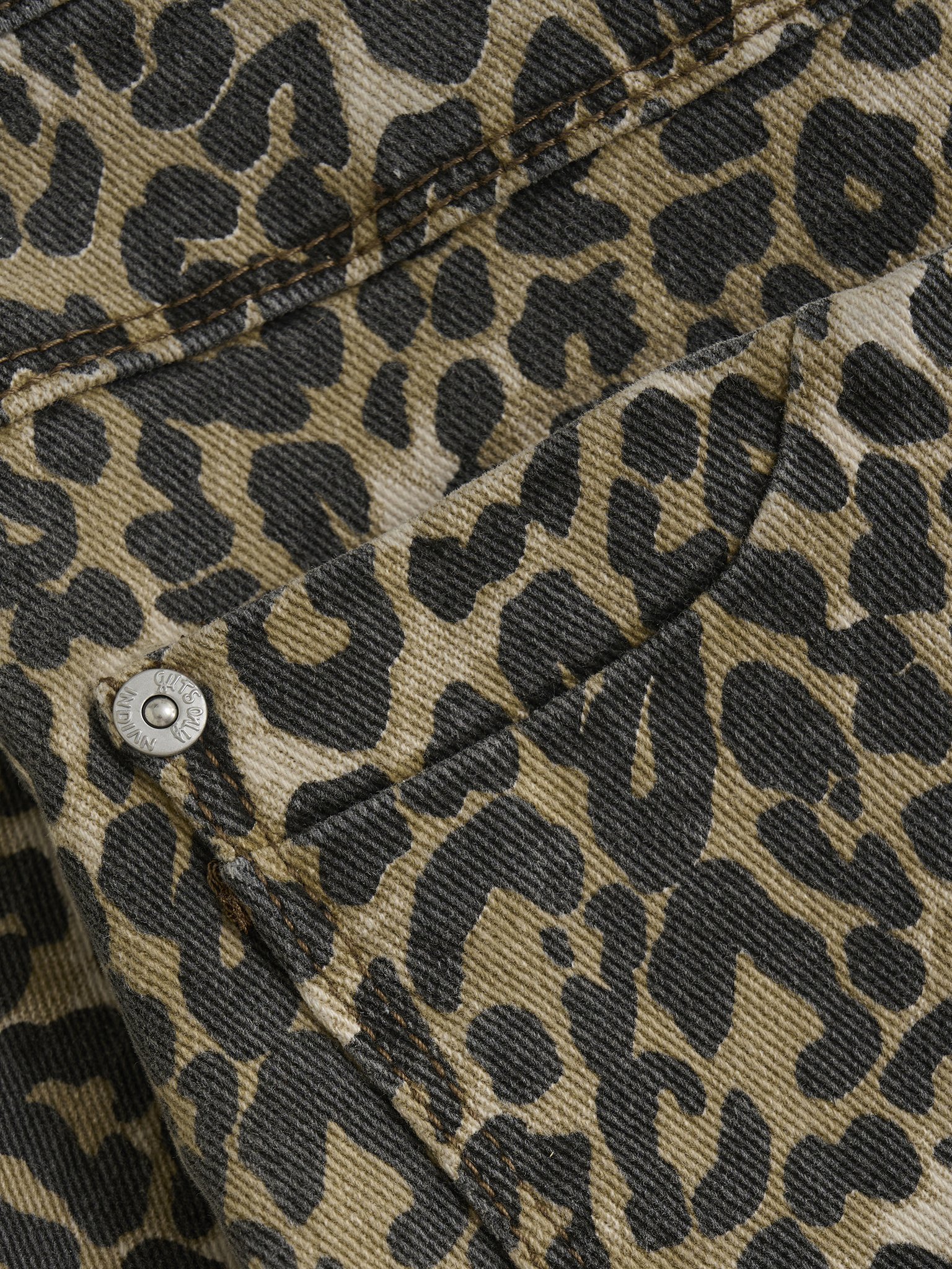 Wide fit jeans IBJ girls leopard 970406