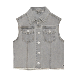 Denim sleeveless jacket DAILY7 light grey denim (930070)