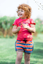 Quapi short Marli coral pink stripe