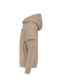 Hoodie BALLIN junior sleeve pocket taupe 24037364