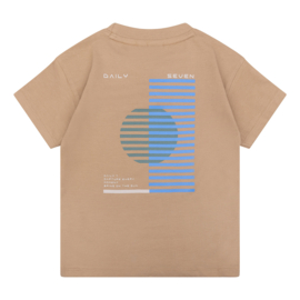 Organic t-shirt DAILY7 3607 camel sand