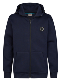 Vest PETROL hooded zip B-3060-SWH356 royal navy