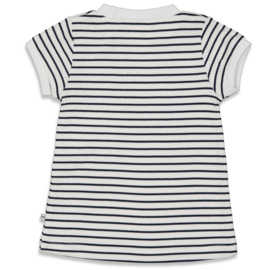 Pyjama FEETJE limited wafel streep nachthemd marine