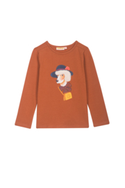 Longsleeve SOMEONE Bonjour cognac