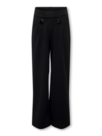 Broek ONLY KOGSANIA BUTTON wide leg black