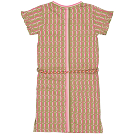 Jurk QUAPI Babette aop pink stripe