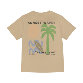 T-shirt structure print DAILY7 latte sand (920084)
