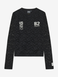 Longsleeve IBJ GIRLS lace black 970954
