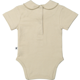 Romper KLEIN collar girls tan beige korte mouw