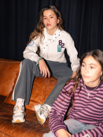 Sweater IBJ GIRLS patches grey white melange 970968