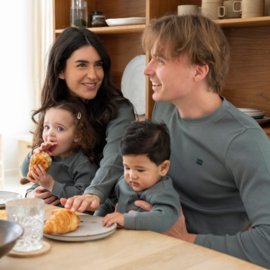 Familiepyjama FEETJE zeegroen