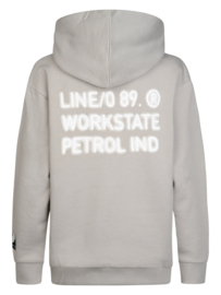 Sweater PETROL hooded print B-3060-SWH352 ice grey