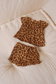 Set top & short FEETJE summer woven 52700045 camel