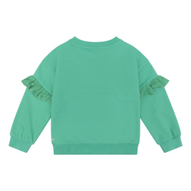 Organic oversized sweater DAILY7 4021 green sea
