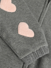 Bomber vestje DAILY7 GIRLS glitter 930506 mid grey melange
