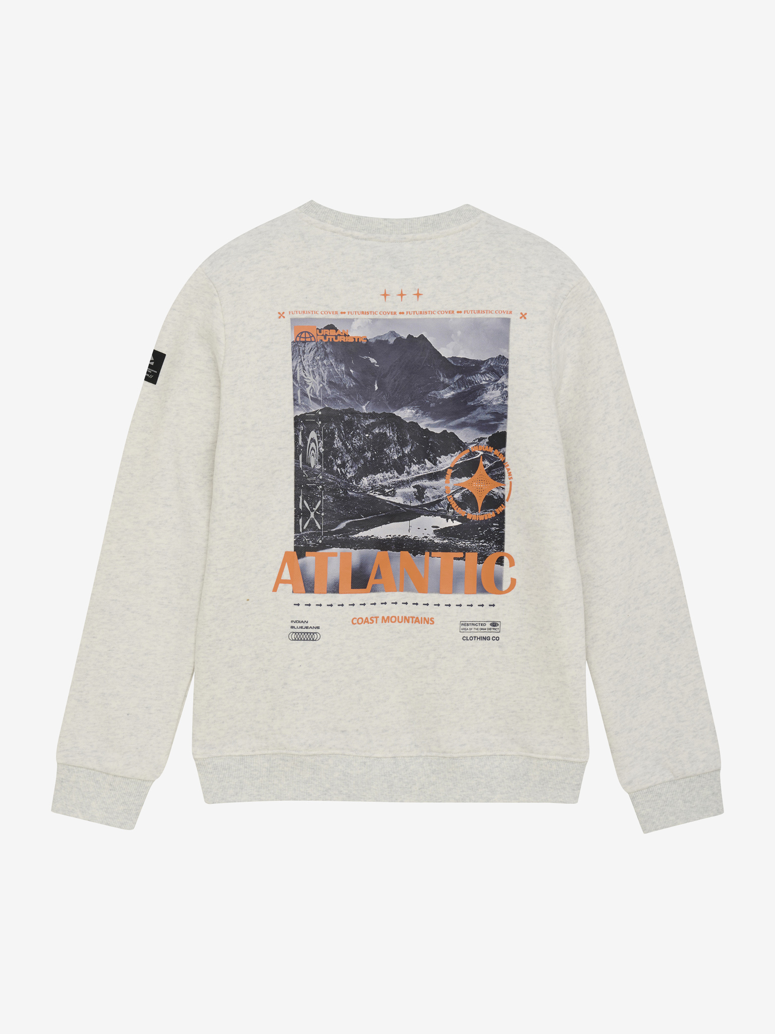 Loose fit sweater IBJ boys light grey melange 960435