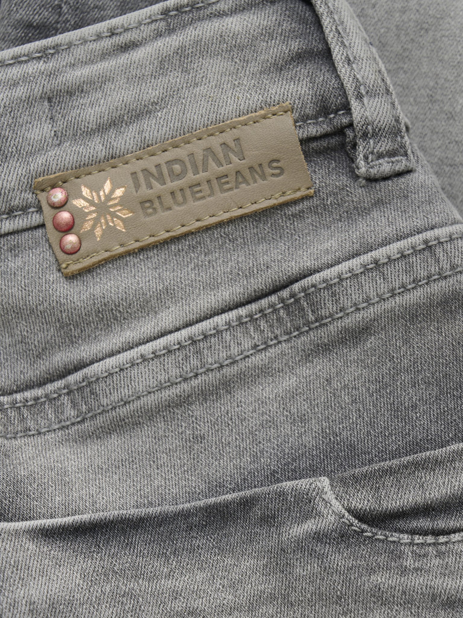 Wide straight fit jeans IBJ girls light grey denim 970387