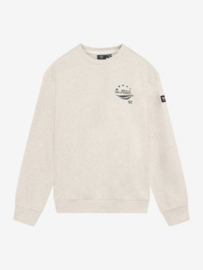 Loose fit trui IBJ BOYS brushed sand melange 960760