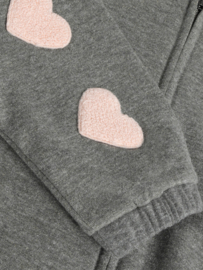 Bomber vestje DAILY7 GIRLS glitter 930506 mid grey melange
