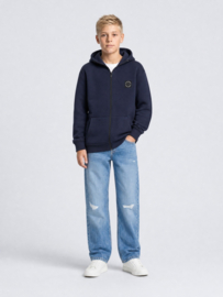Vest PETROL hooded zip B-3060-SWH356 royal navy