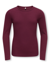 Korte longsleeve LUCKY NOOS Windsor wine
