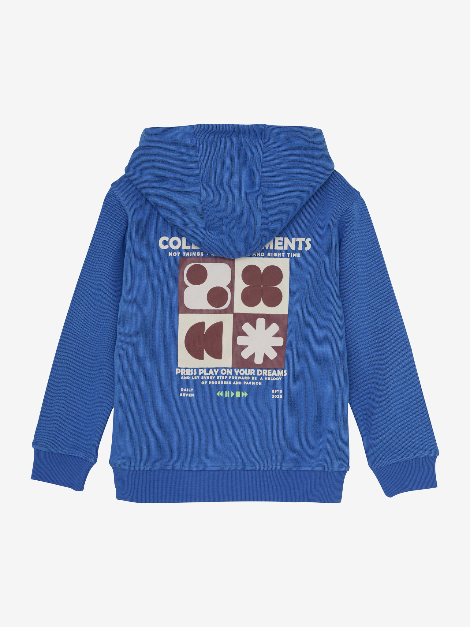 Hoodie DAILY7 dusty kobalt 920185