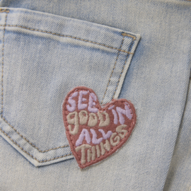 Korte jeans patch DAILY7 used light denim (930182)