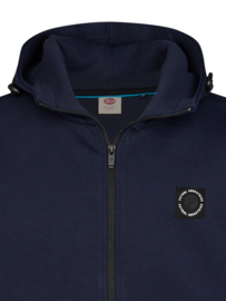 Vest PETROL hooded zip B-3060-SWH356 royal navy
