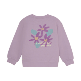 Sweater flower backprint DAILY7 dusty lilac (930078)
