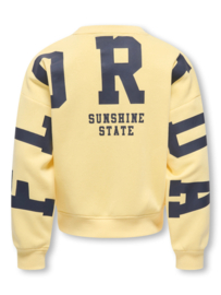 Trui SWEAT L/S BACK/SLEEVE PRINT NOOS mellow yellow