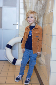 Corduroy blouse STURDY waves and whales hazelnoot 72300053