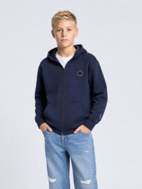 Vest PETROL hooded zip B-3060-SWH356 royal navy
