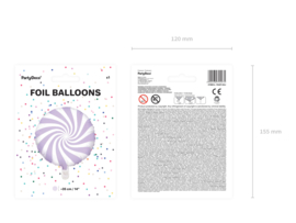 Folieballon Snoep Lila 18"