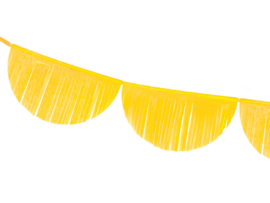 Papieren slinger Tassels, geel, 3m